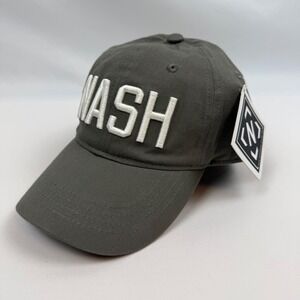 The Nash Collection Olive White Embroidered Logo Dad Hat Baseball Cap